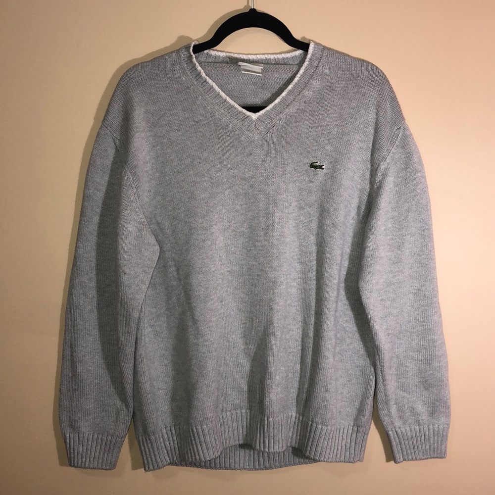 L Lacoste V neck sweater